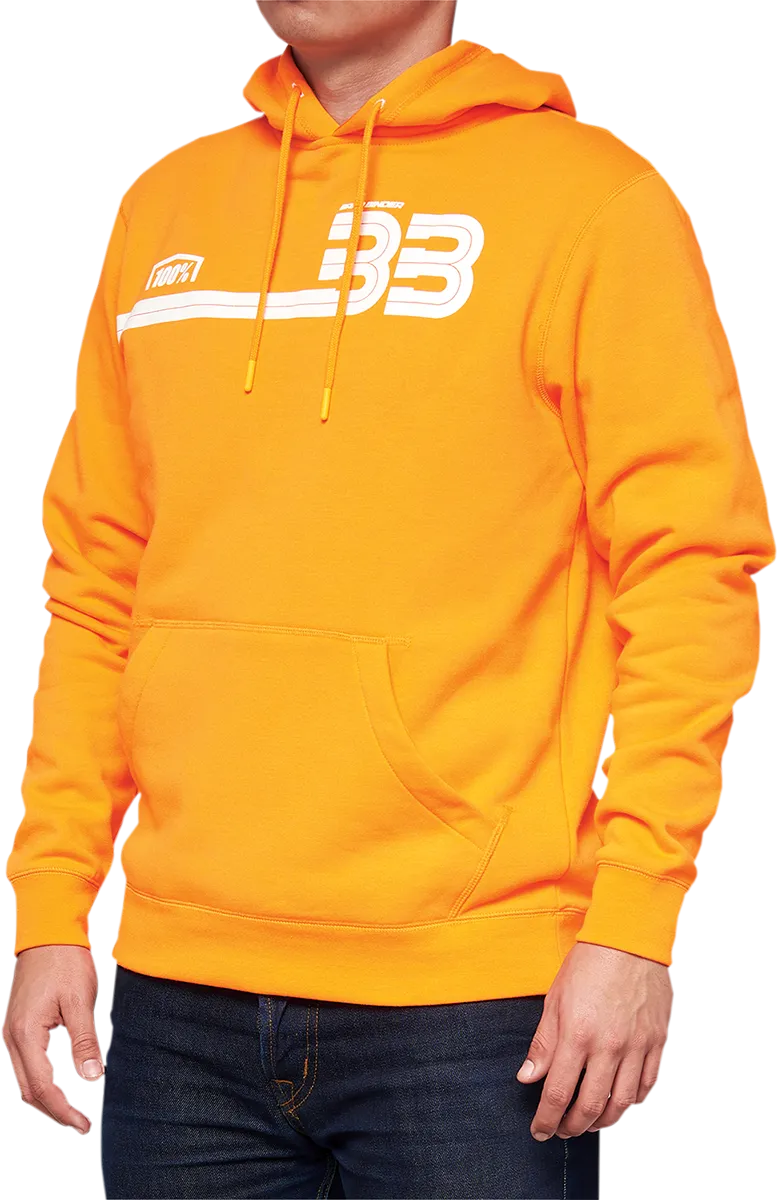 100% BB33 Pullover Kangaroo Pocket Hoodie - Orange - Small BB-36045-476-10