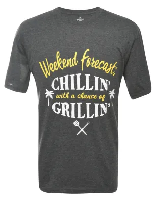 2000s Weekend Forecast Printed T-shirt - M