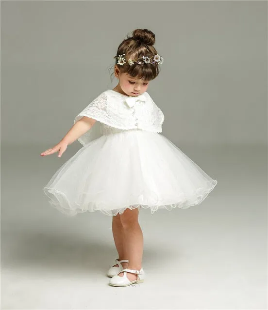 2pcs Set Baby Girl Outfit For Special Occasion Christening - Wedding Flower Girl Dress