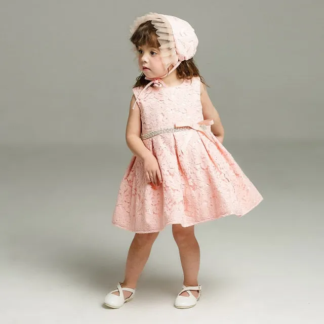 2pcs Set Baby Girl Outfit For Special Occasion Christening - Wedding Flower Girl Dress