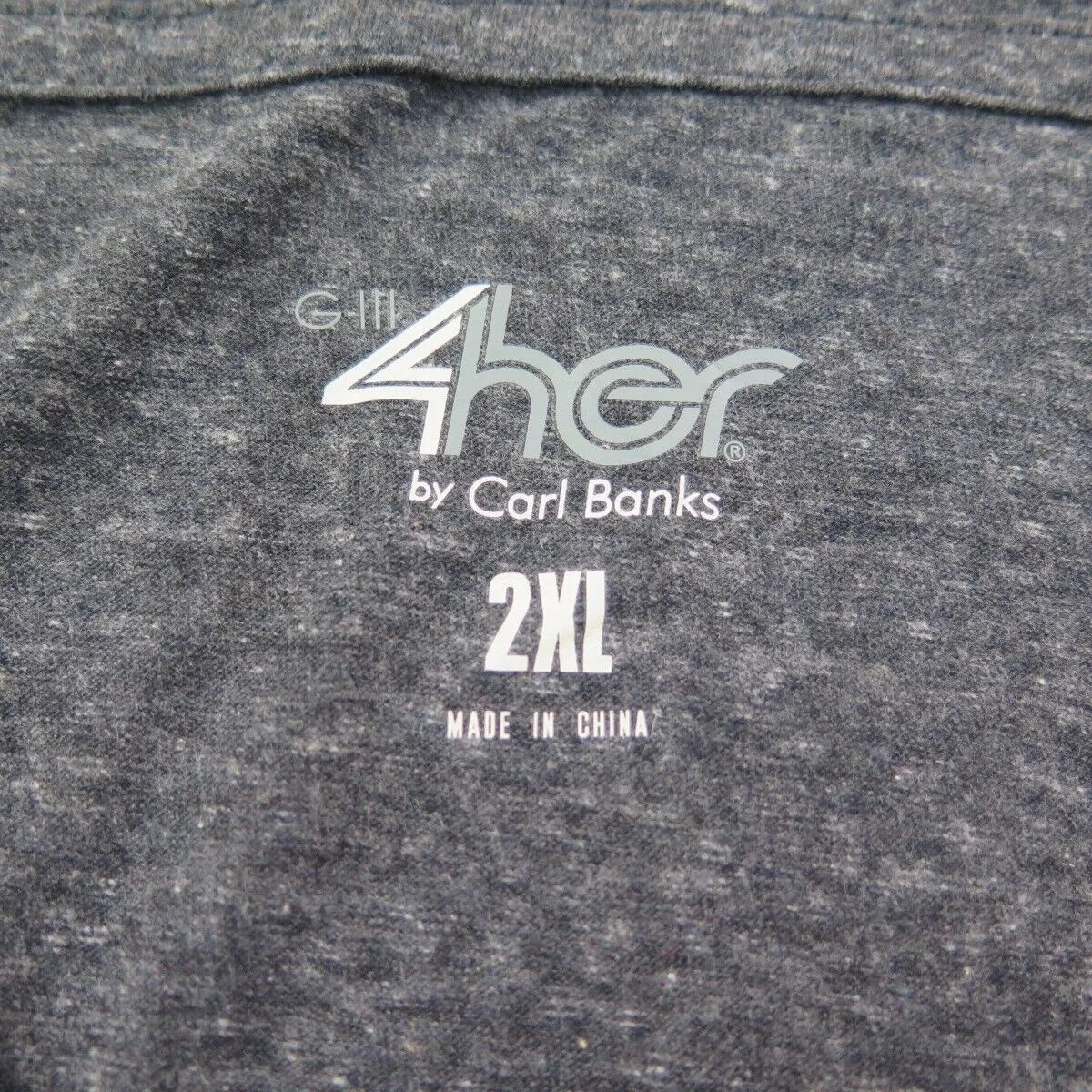 4her by Carl Banks Shirt Womens 2XL Gray V Neck Tee Basketball San Antonio Spurs