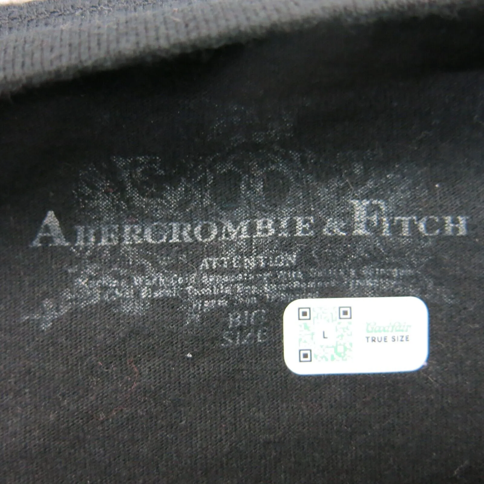 Abercrombie & Fitch Mens Crew Neck Graphics T Shirt Short Sleeve Black SZ Large