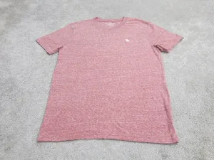 Abercrombie & Fitch Mens Crew Neck T Shirt Short Sleeve Heather Light Pink SZ XS