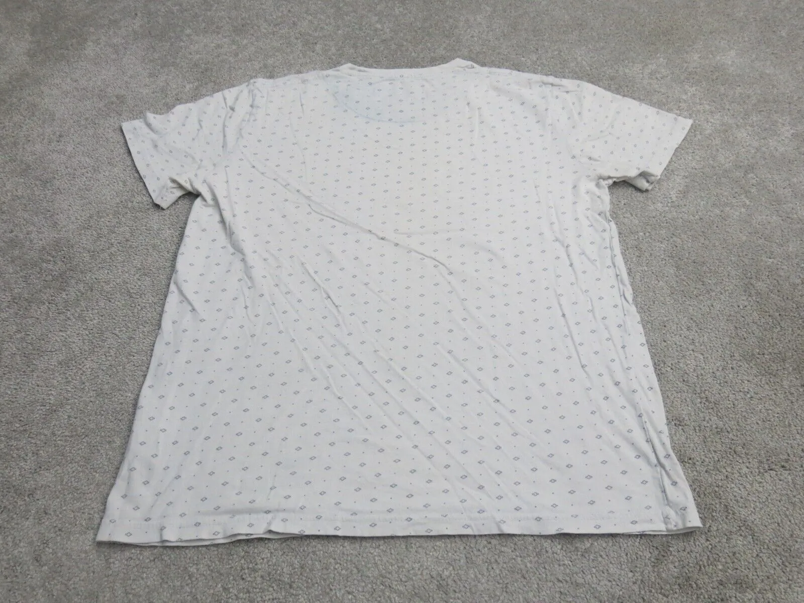 Abercrombie & Fitch Mens Crew Neck T Shirt Short Sleeves Polka Dot White Medium