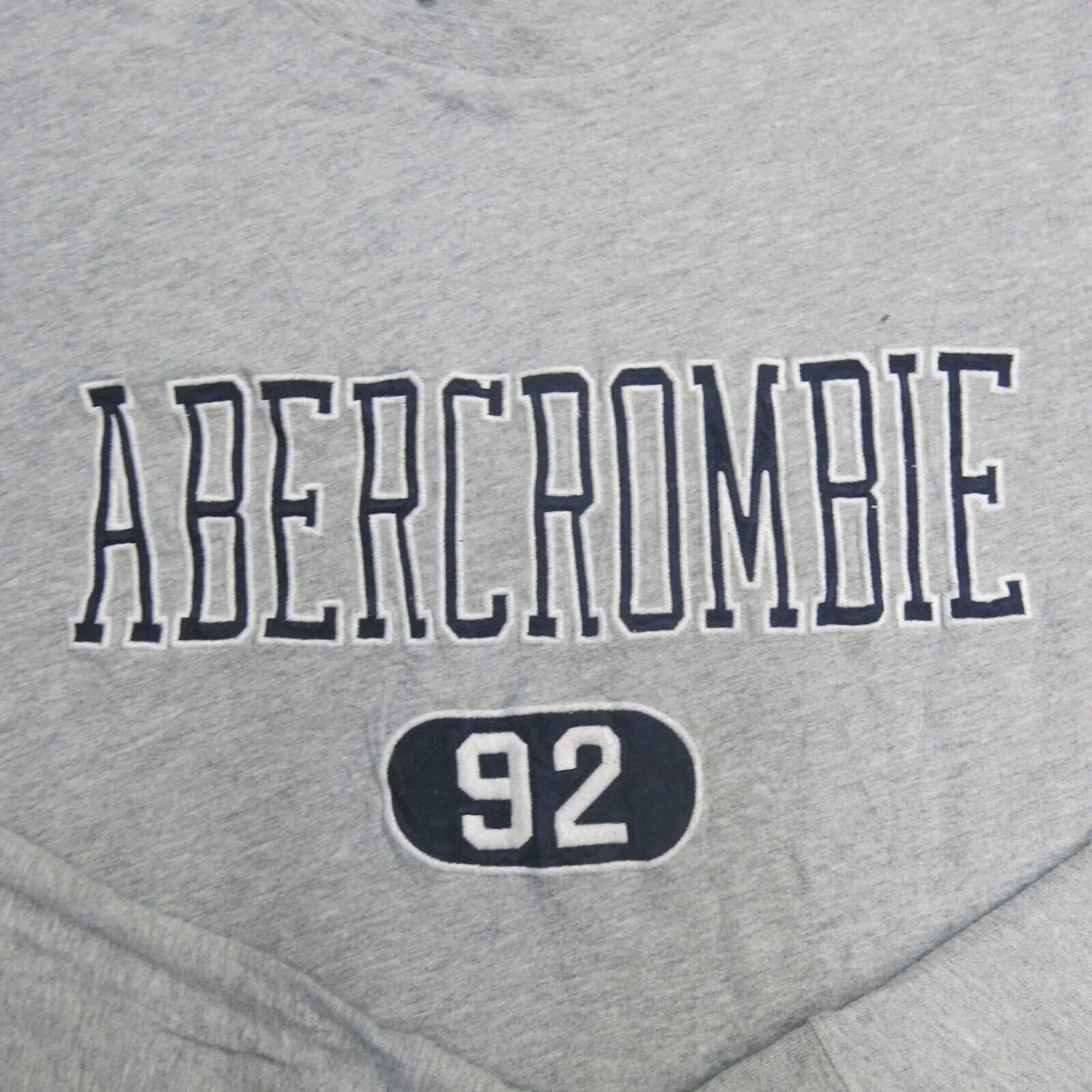 Abercrombie & Fitch Mens Long Sleeve T Shirt Crew Neck 100% Cotton Gray SZ Large