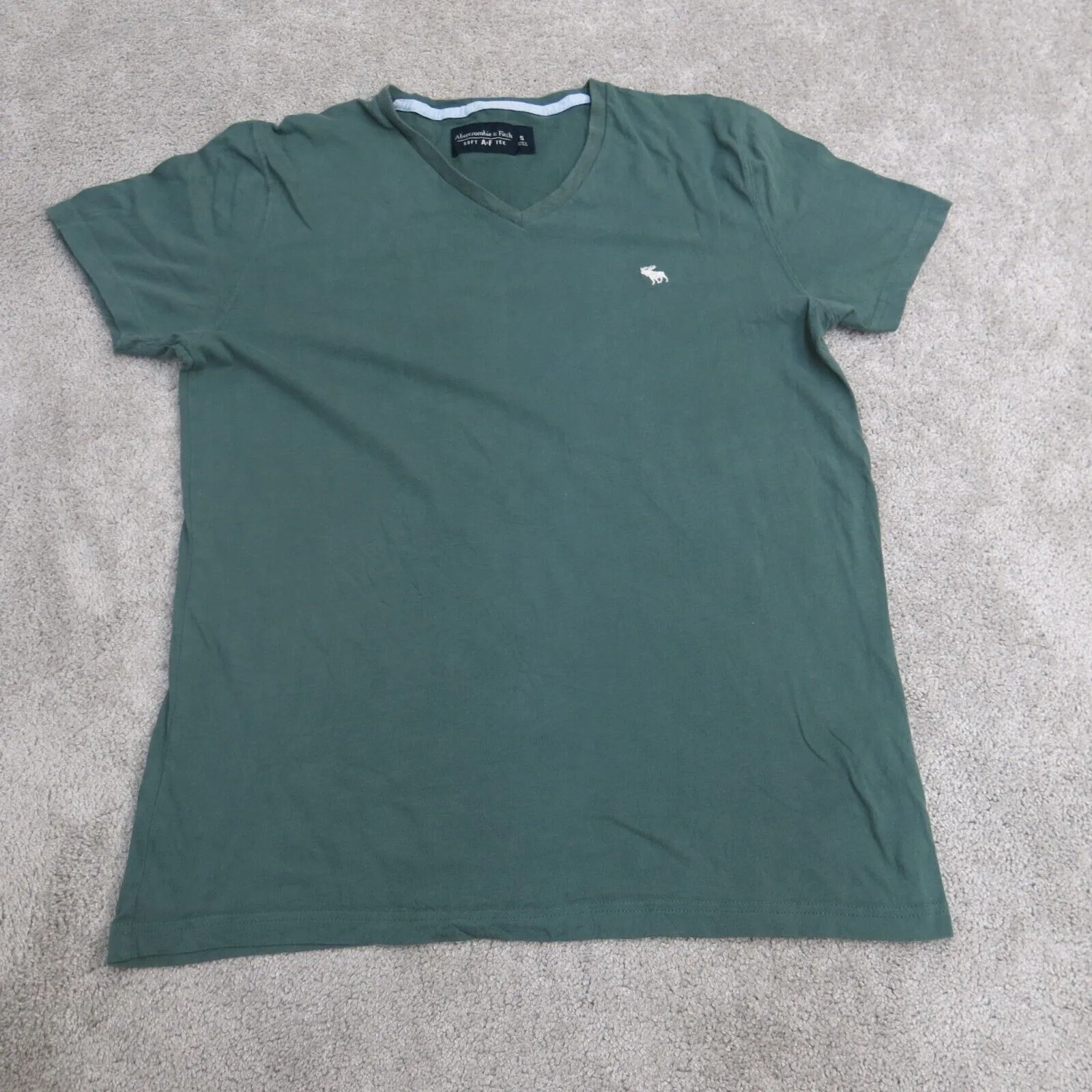 Abercrombie & Fitch Shirt Mens Small Green Short Sleeve Crew Neck Soft  Tee