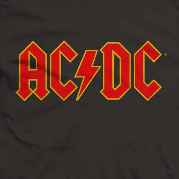 AC/DC Adult T-Shirt - Classic AC/DC Red Logo