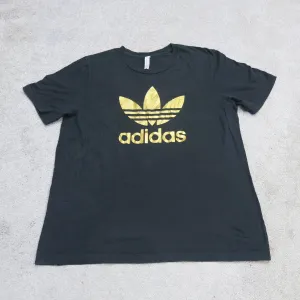 Adidas Canvas Bella Mens Crew Neck T Shirt Short Sleeve Logo Black SZ X Large