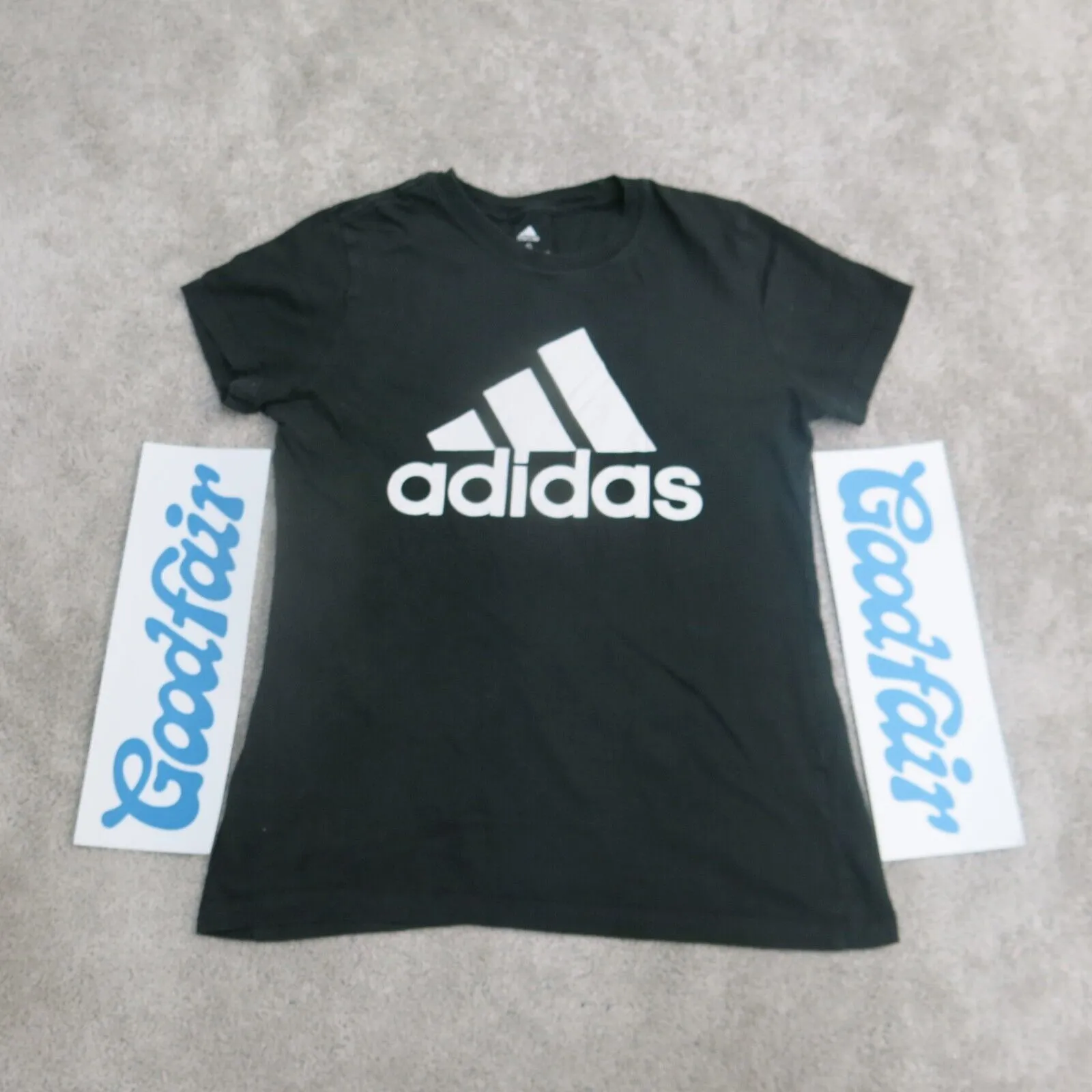 Adidas Golf Shirt Womens Small Black  Short Sleeve Lightweight Crew Neck Tee Top