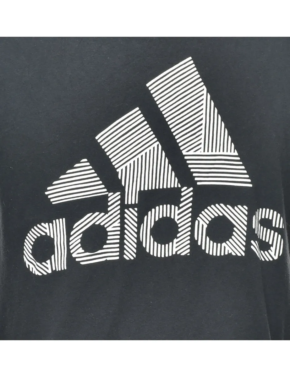 Adidas Printed Black & White T-shirt - S