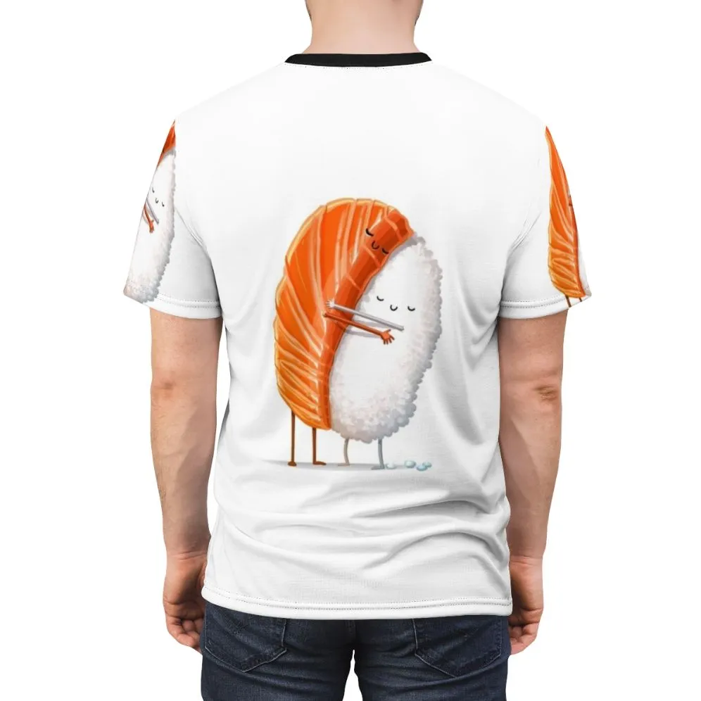 Adorable Sushi Hug T-Shirt | Unique Japanese Food Apparel