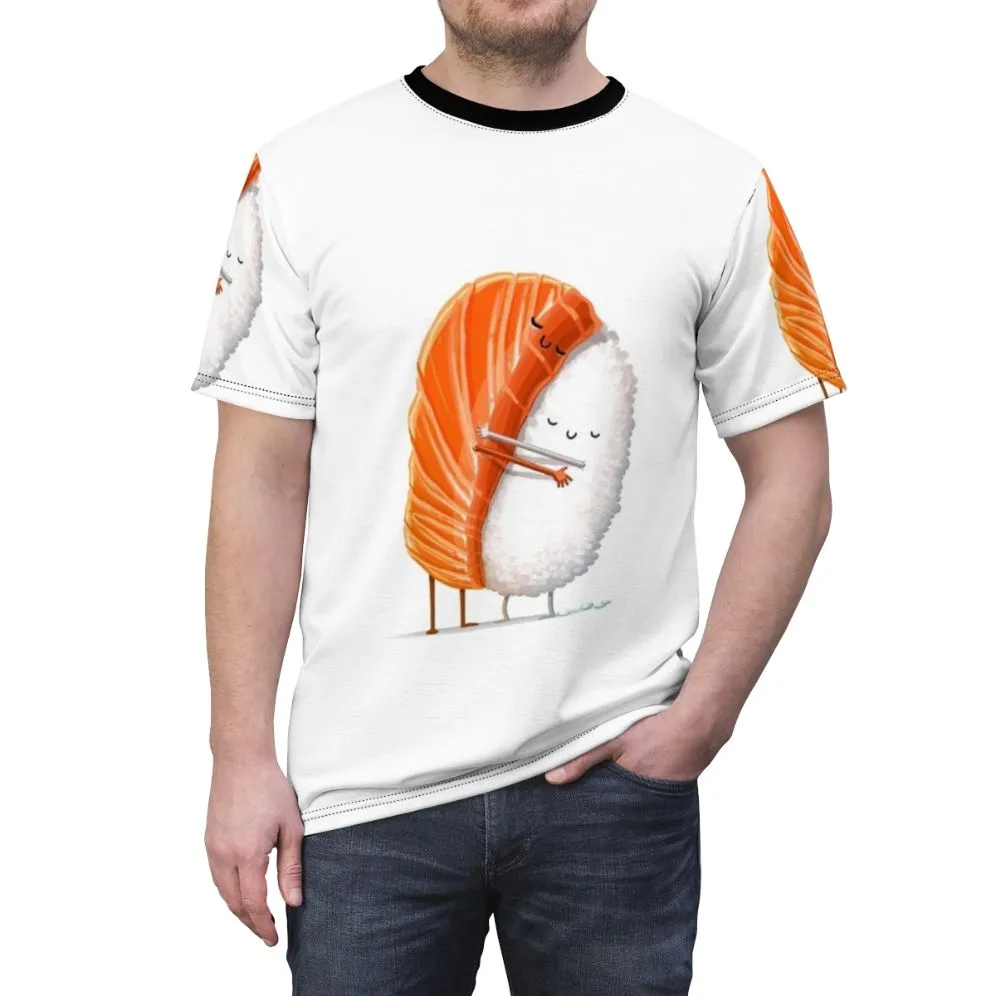 Adorable Sushi Hug T-Shirt | Unique Japanese Food Apparel