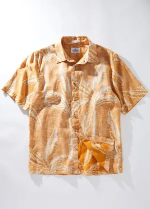 Afends Mens Paradiso - Hemp Short Sleeve Shirt - Yam