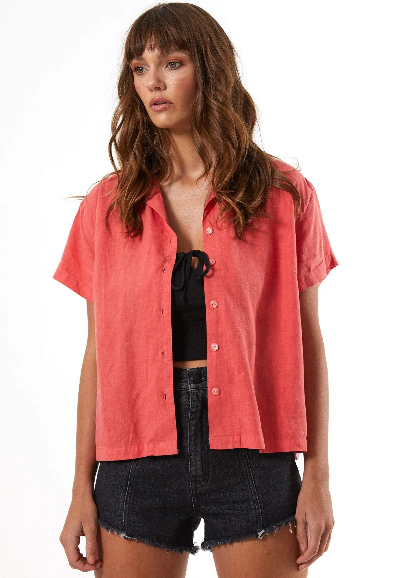 Afends Womens Mood - Hemp Short Sleeve Shirt