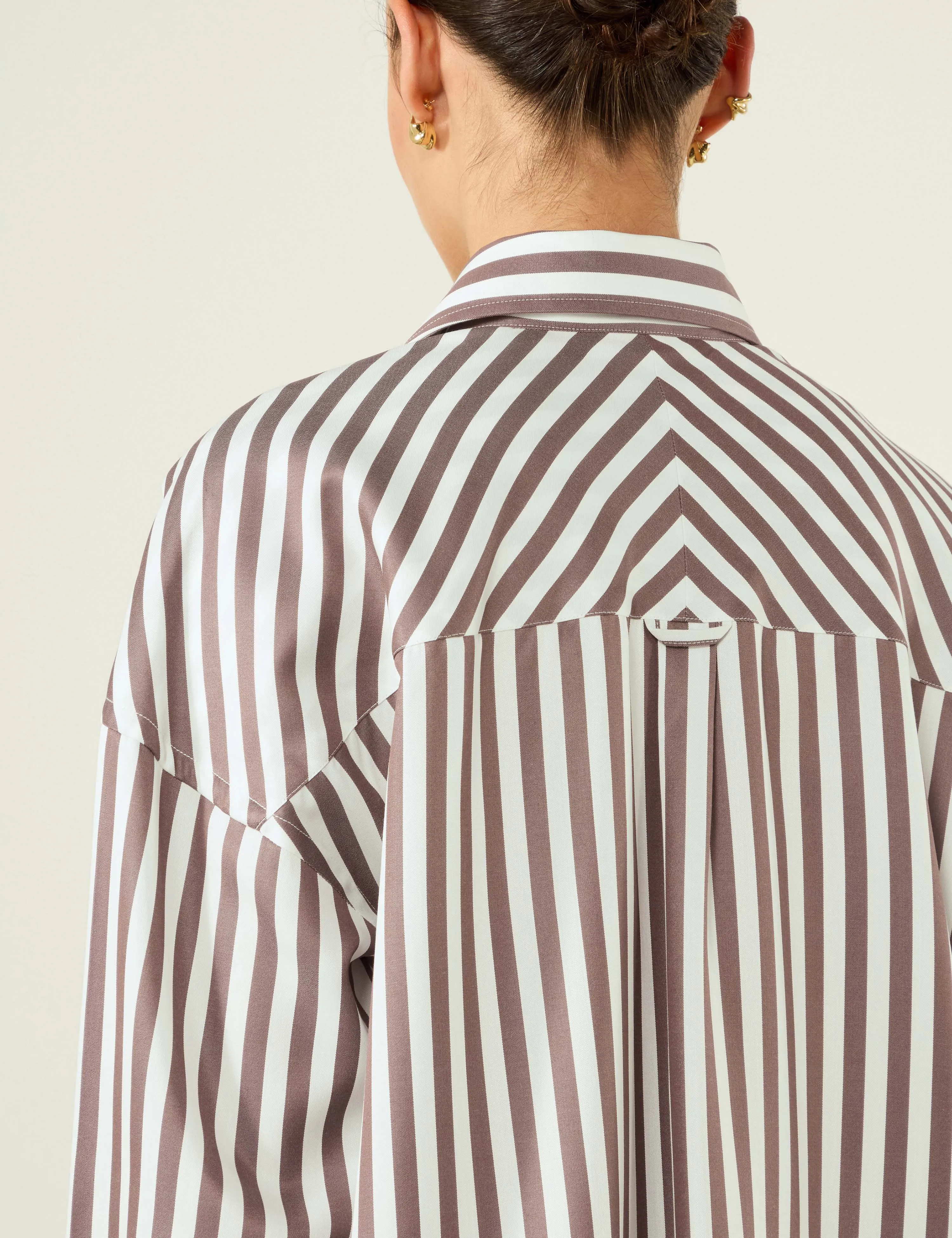 Alexander: Tencel, Chocolate Stripe x Felicity Kay