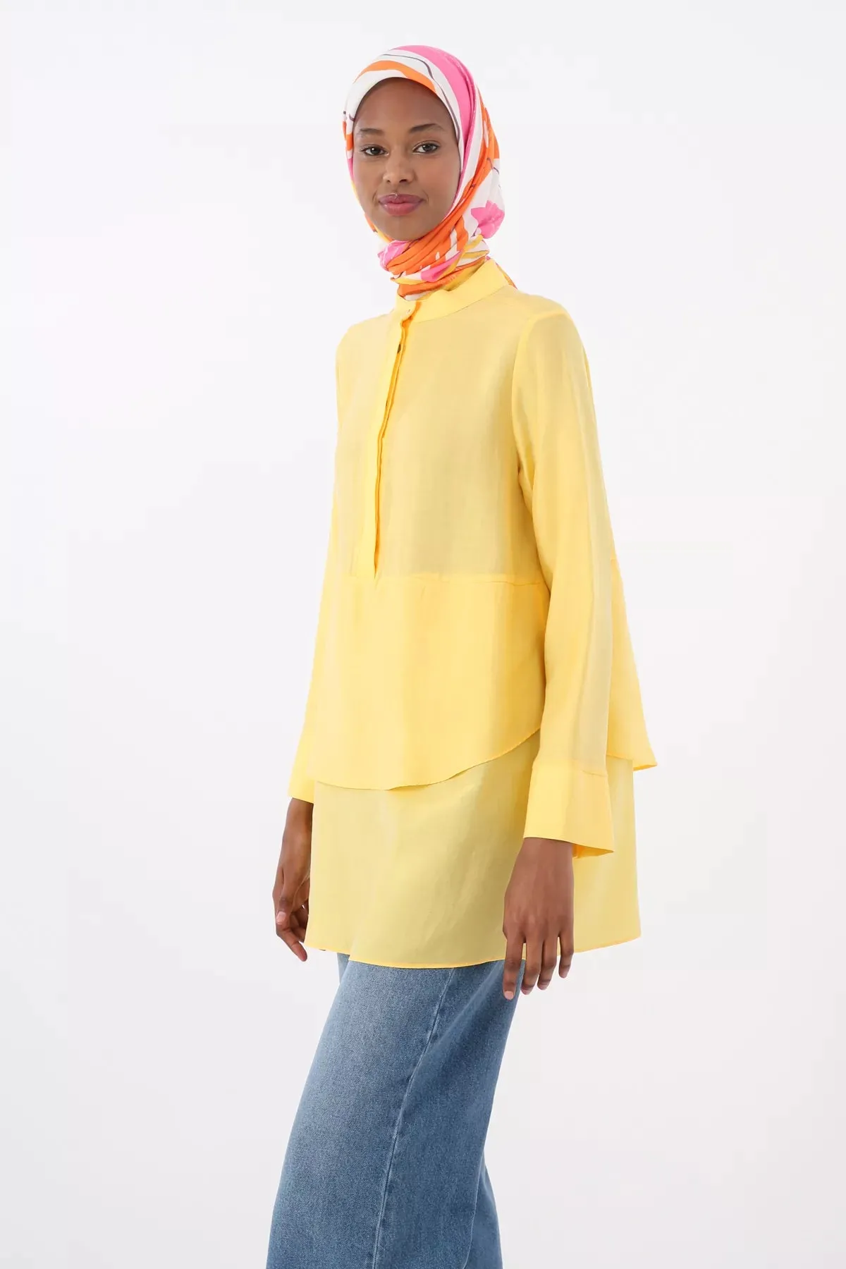 All Layer Detailed Shirt Yellow