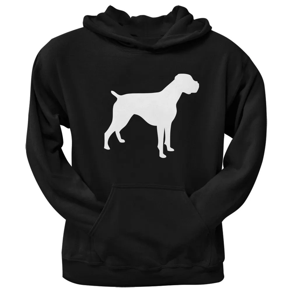 American Bulldog Silhouette Black Adult Hoodie