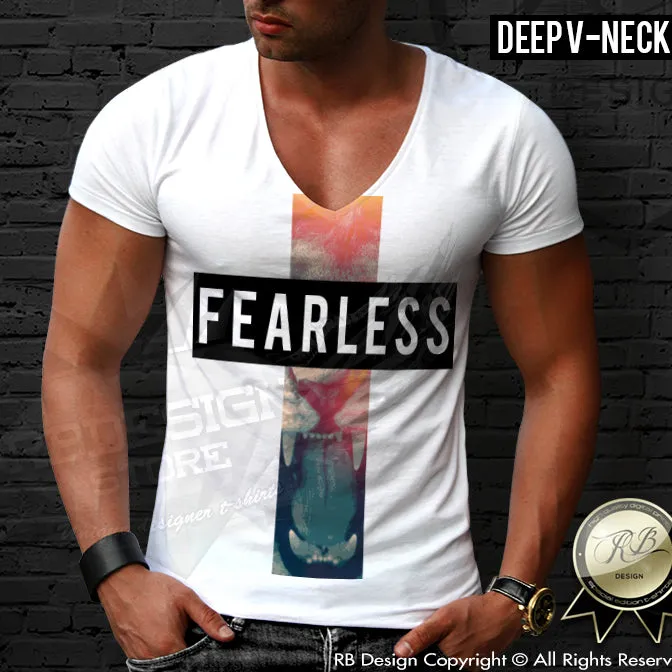 Angry Lion Mens T-shirt "Fearless" MD561