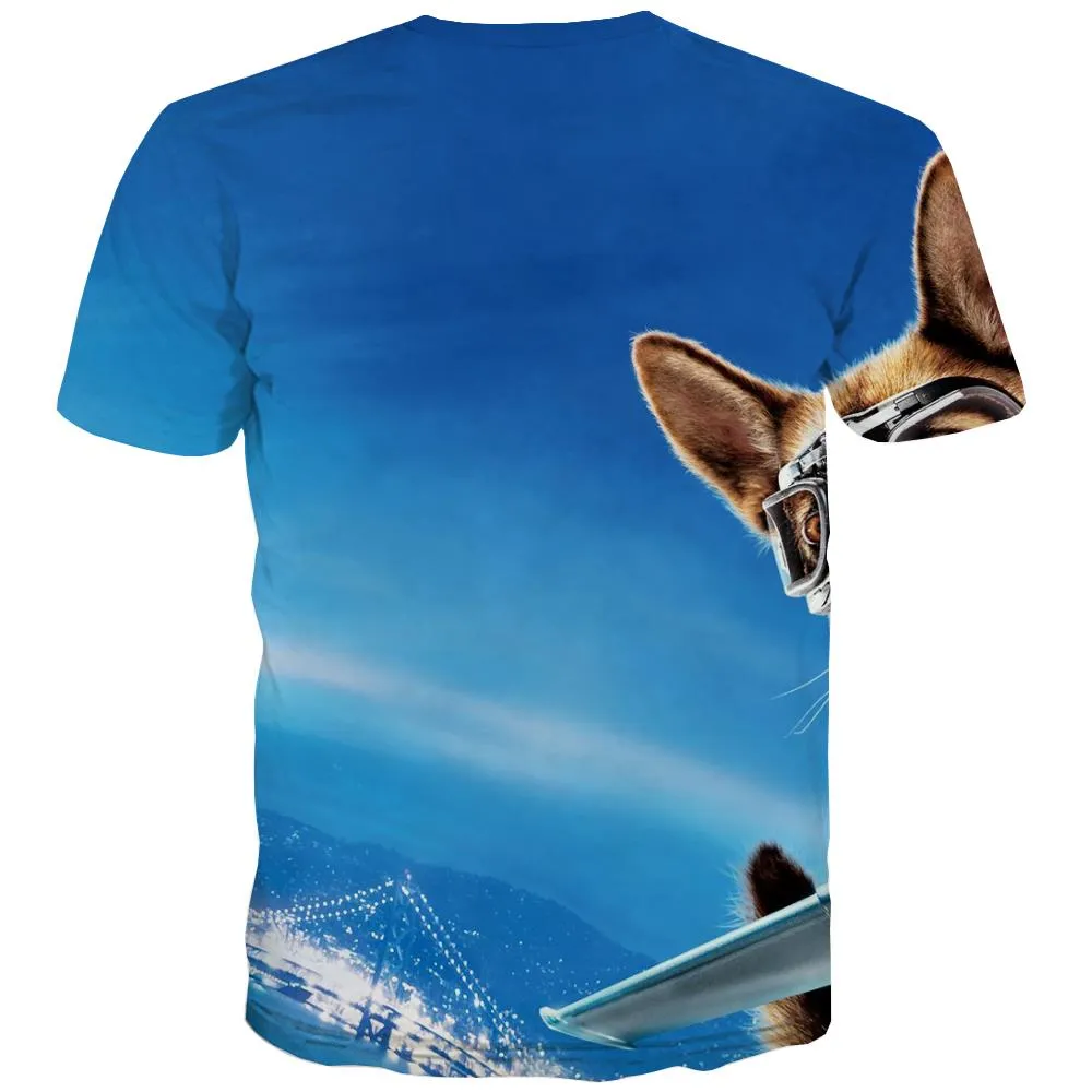 animal t shirtdocile pets t shirt 3Dcat and dog art costume Cool men