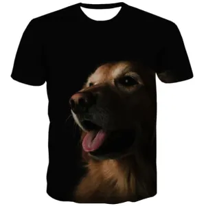 Animal T shirts Men Dog Tshirt Printed Lovely T shirts Funny Black Tshirts Novelty Harajuku T-shirts 3d Short Sleeve Hip hop Men