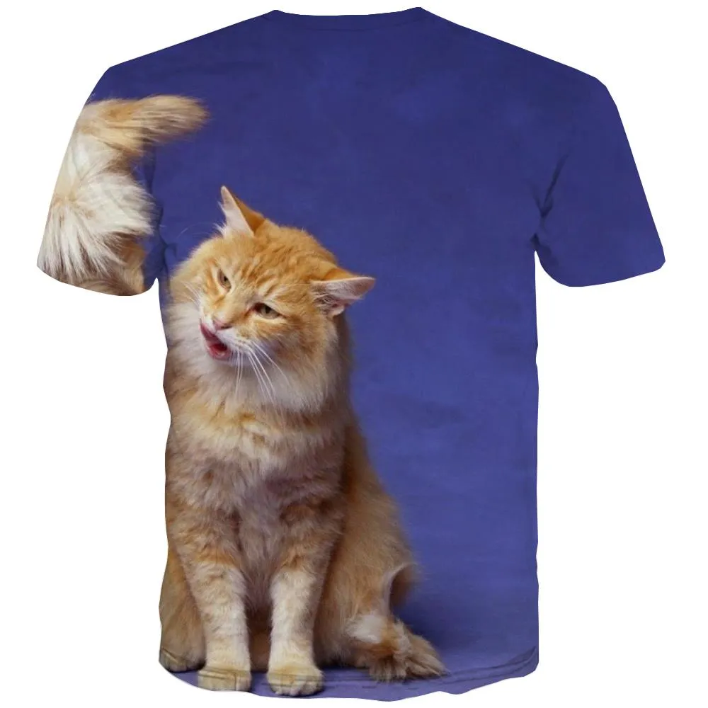 animal tshirtNovelty 3D shirt docile petsCool men art costume cat and dog