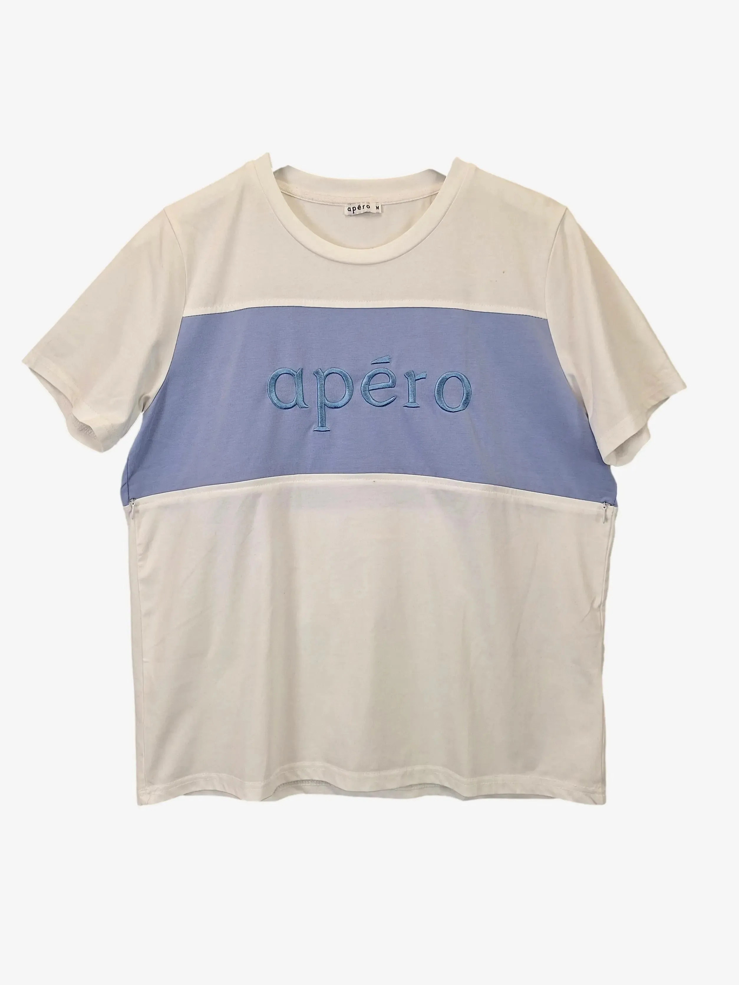 Apero Essential Lavender Embroidered T-shirt Size M