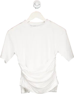 ASOS White Ruched T-Shirt UK S