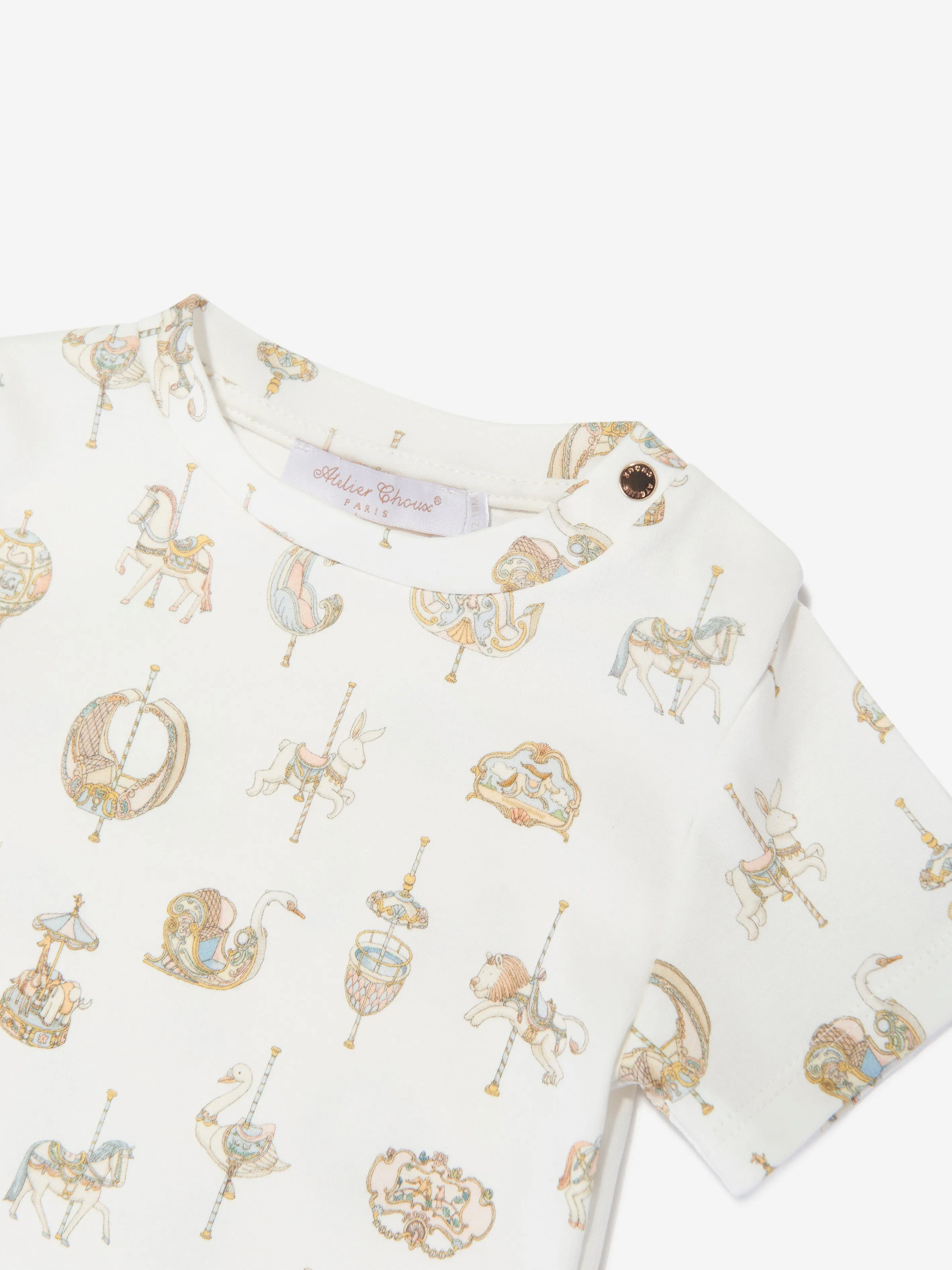 Atelier Choux Baby Carousel T-Shirt in White