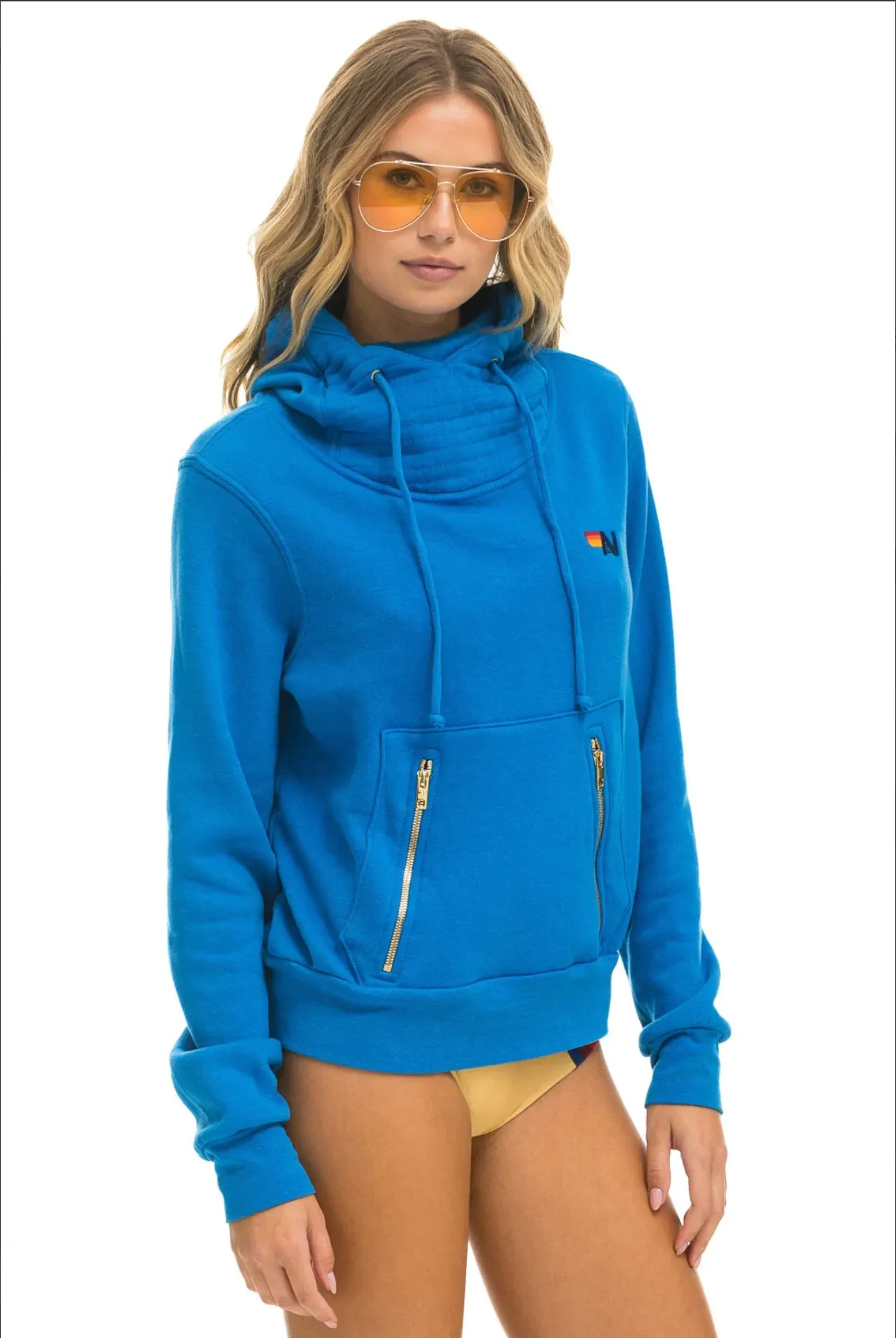 Aviator Nation NINJA PULLOVER UNISEX HOODIE - OCEAN