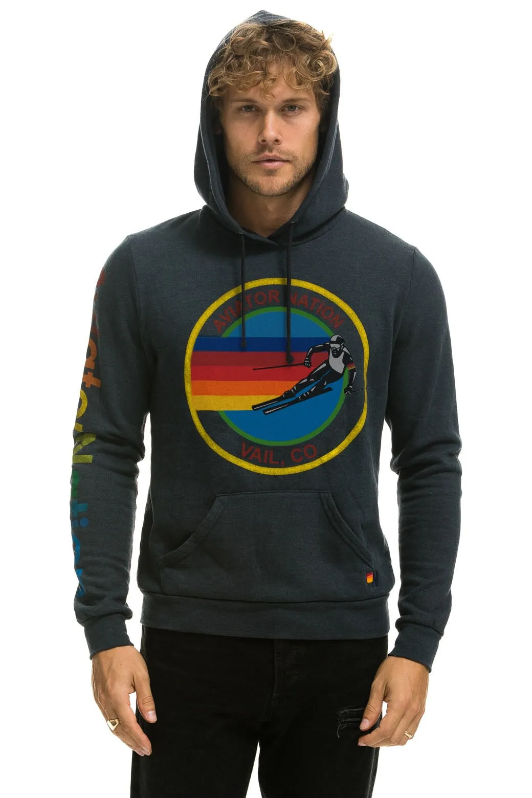 AVIATOR NATION VAIL PULLOVER HOODIE - CHARCOAL