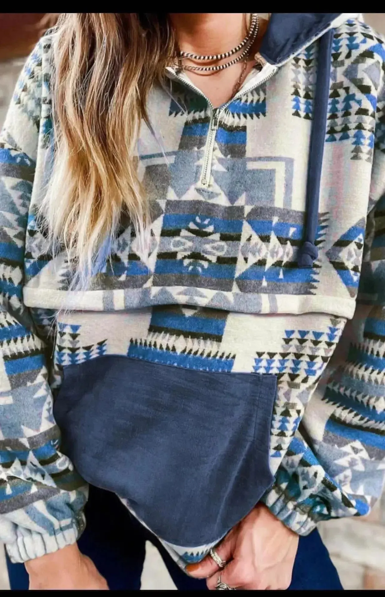 Aztec Charm Pullover Hoodie