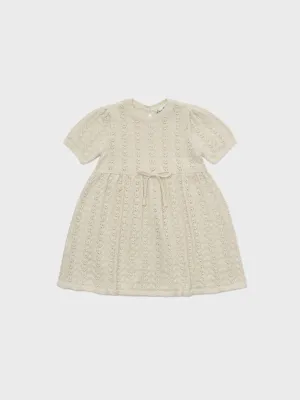 Baby Delaney Knit Dress, Ecru