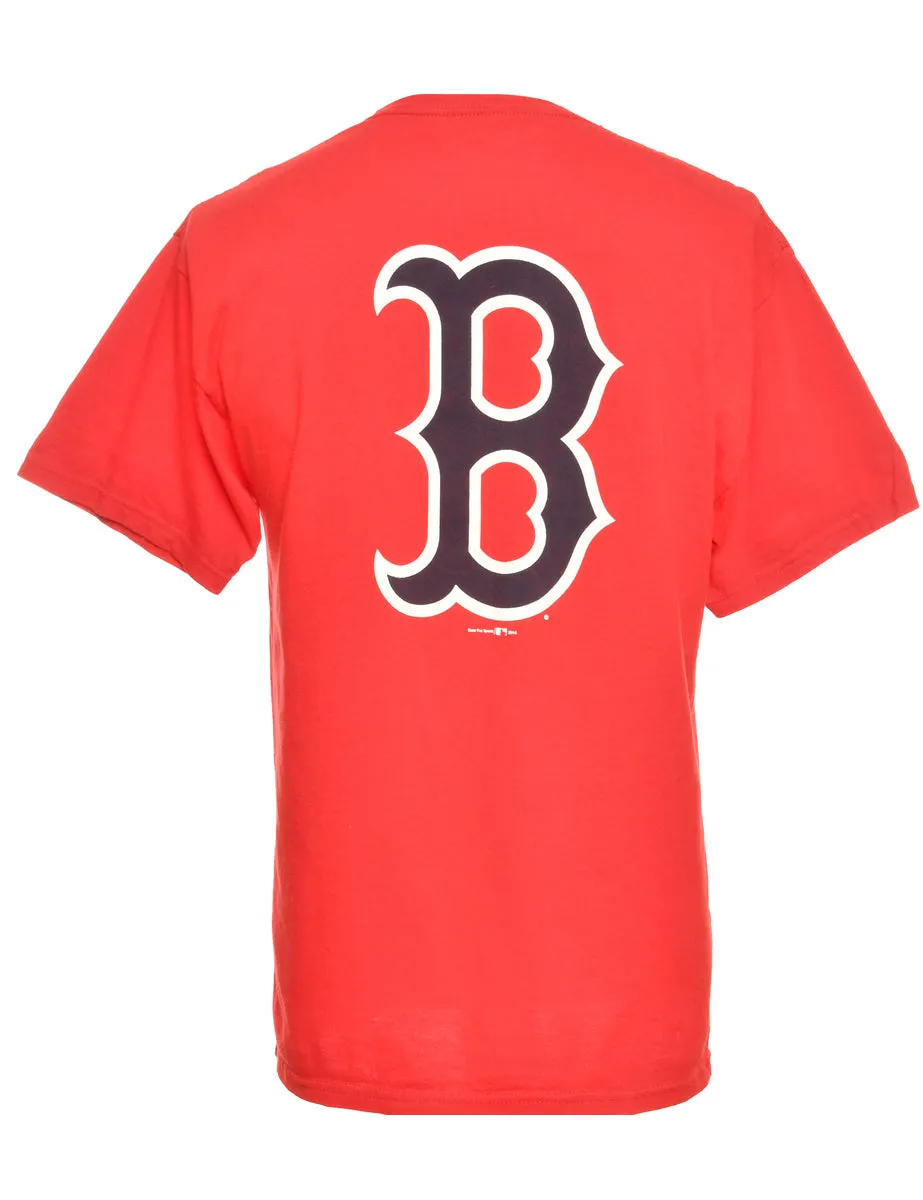 Baseball Red Sox Red Sports T-shirt - M