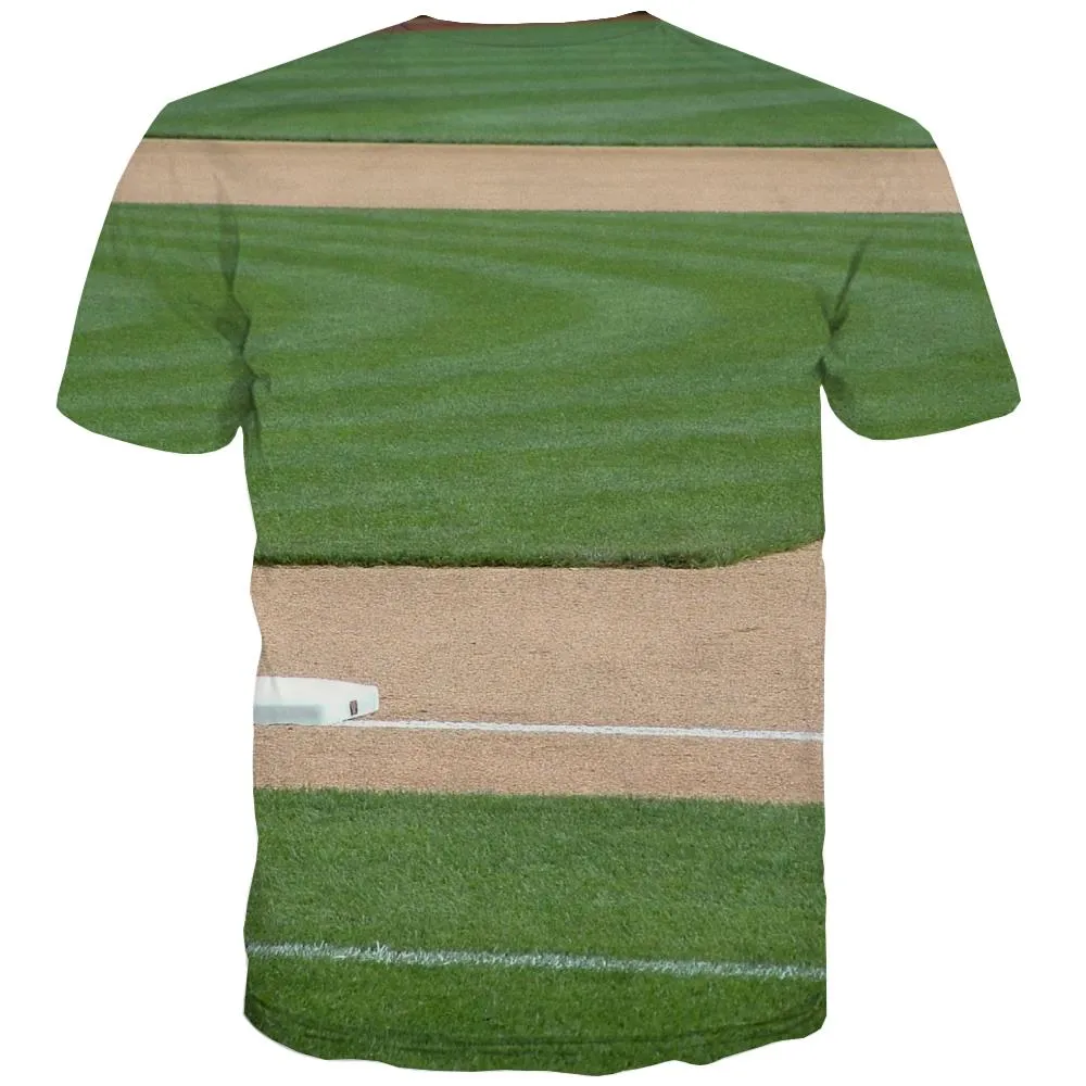 Baseball T-shirt Men Stadium Shirt Print Game T shirts Funny White Tshirts Casual