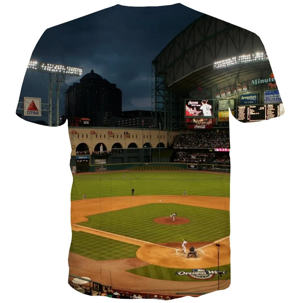 Baseball T-shirt Men Stadium Tshirt Anime Game Tshirts Novelty White T-shirts 3d