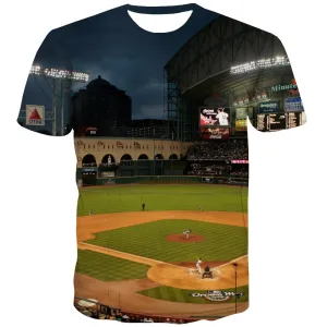 Baseball T-shirt Men Stadium Tshirt Anime Game Tshirts Novelty White T-shirts 3d