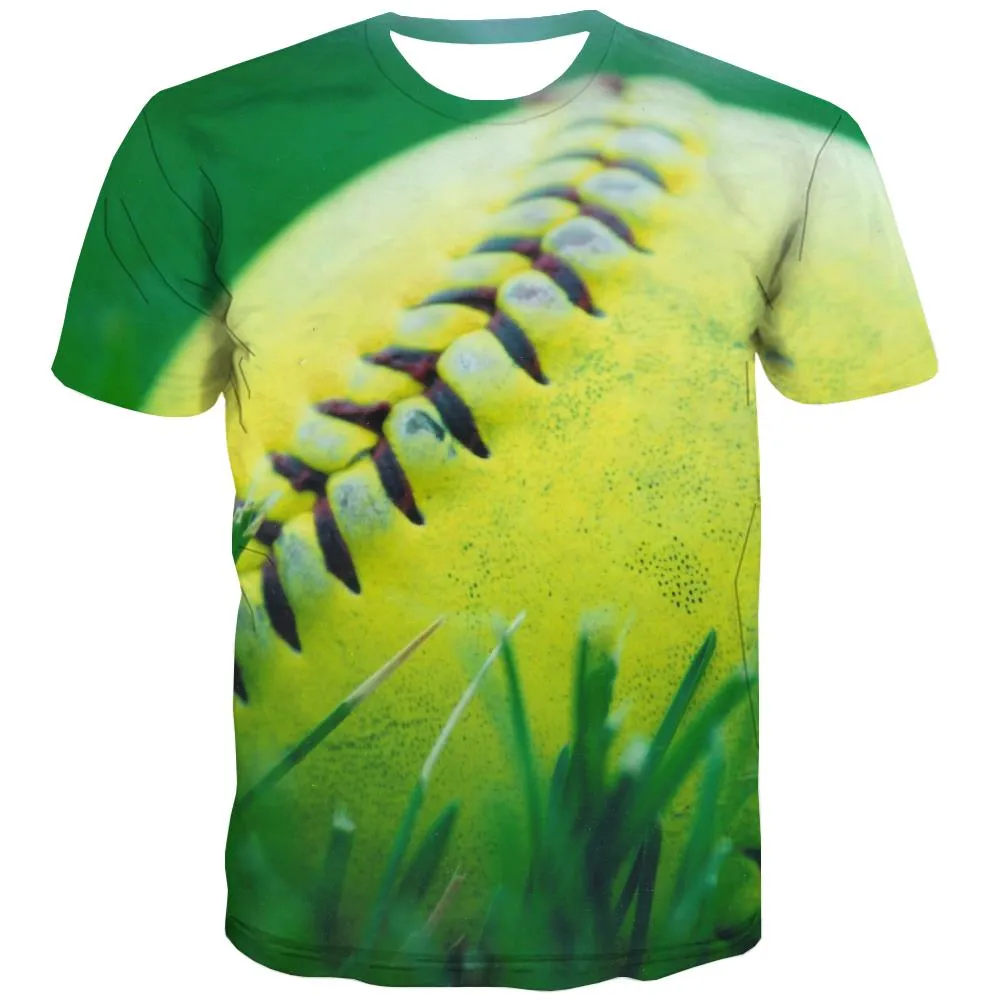 Baseball T-shirt Men Stadium Tshirts Cool Game T-shirts Graphic White T shirts Funny