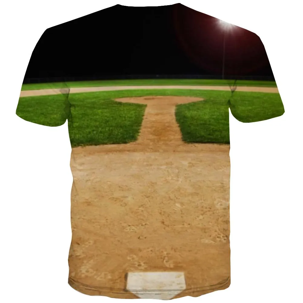 Baseball T shirts Men Stadium Tshirt Anime Game Tshirt Printed White Tshirts Novelty