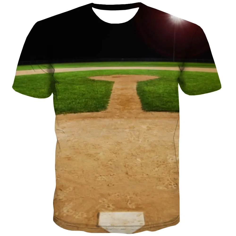 Baseball T shirts Men Stadium Tshirt Anime Game Tshirt Printed White Tshirts Novelty