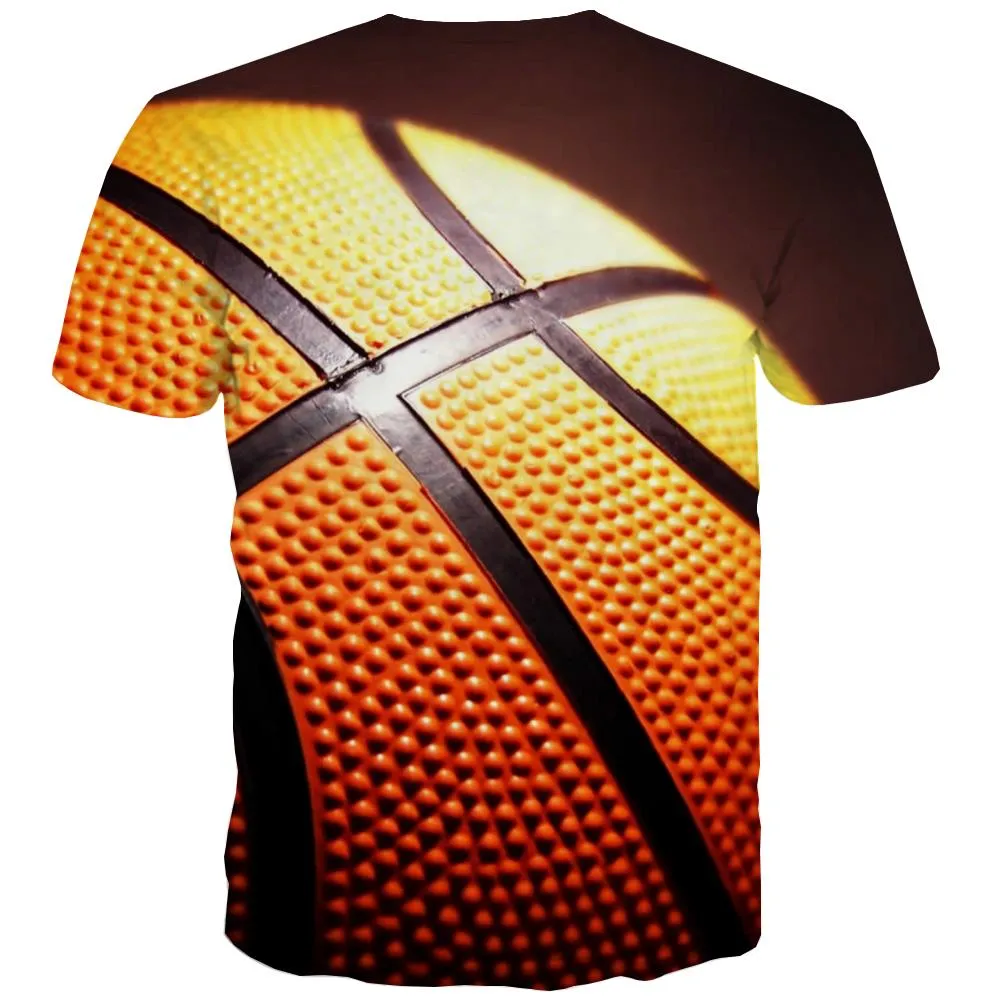 Basketball T shirts Men Night View Tshirts Cool Galaxy T-shirts 3d City Tshirt Printed