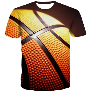 Basketball T shirts Men Night View Tshirts Cool Galaxy T-shirts 3d City Tshirt Printed