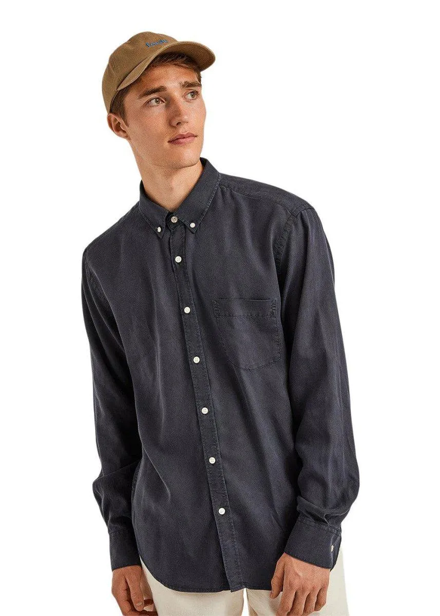 BEAM TENCEL SHIRT - Navy