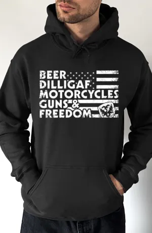 Beer, Guns & Freedom Pullover Hoodie