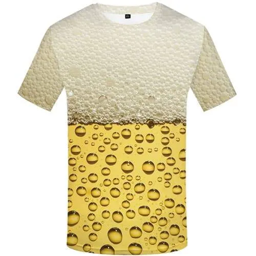 Beer T-shirt Men Bubble T-shirts 3d Harajuku Tshirts Casual White Tshirts Cool Gothic Tshirt Anime Short Sleeve Hip hop Men