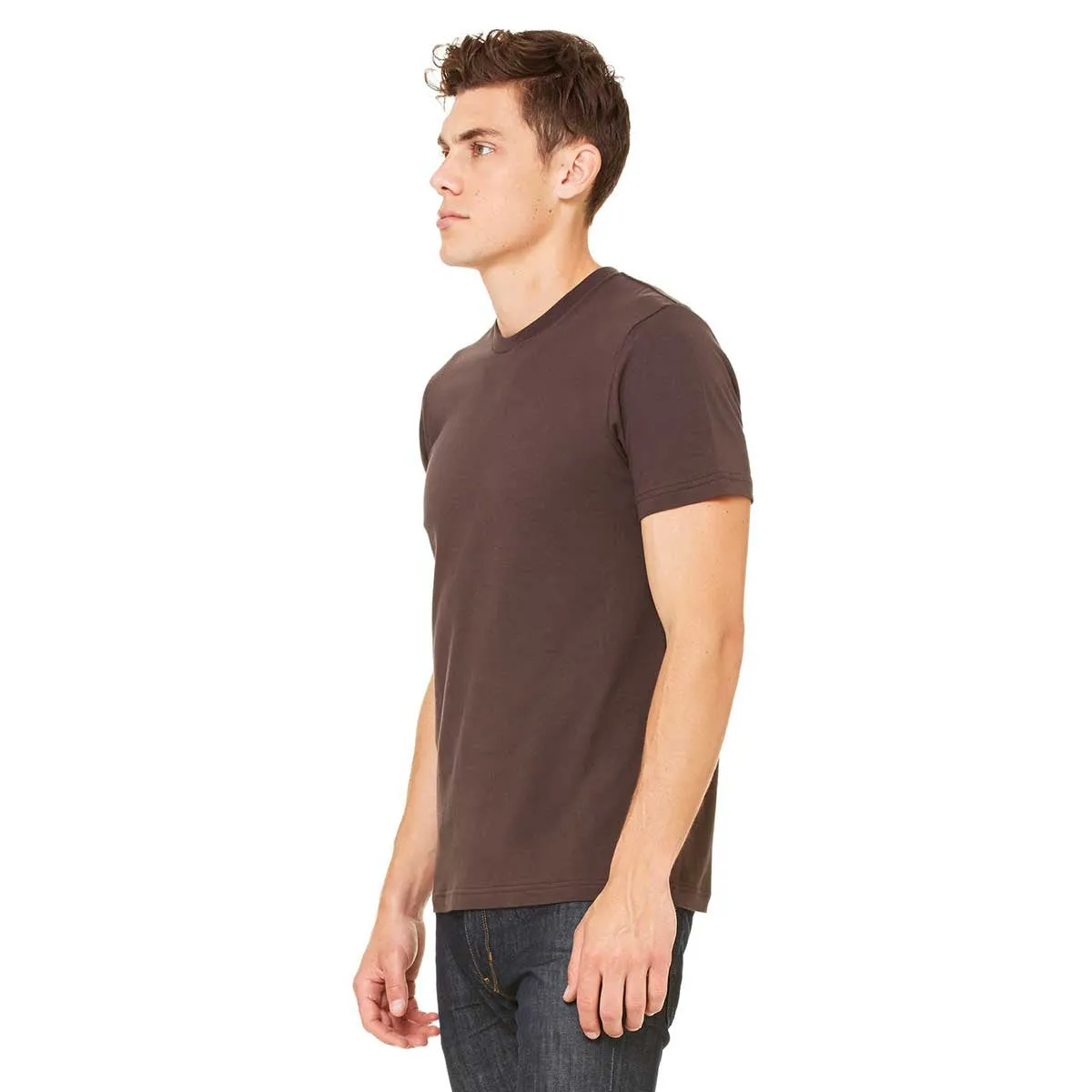 Bella   Canvas Unisex Brown Made in the USA Jersey Short-Sleeve T-Shirt