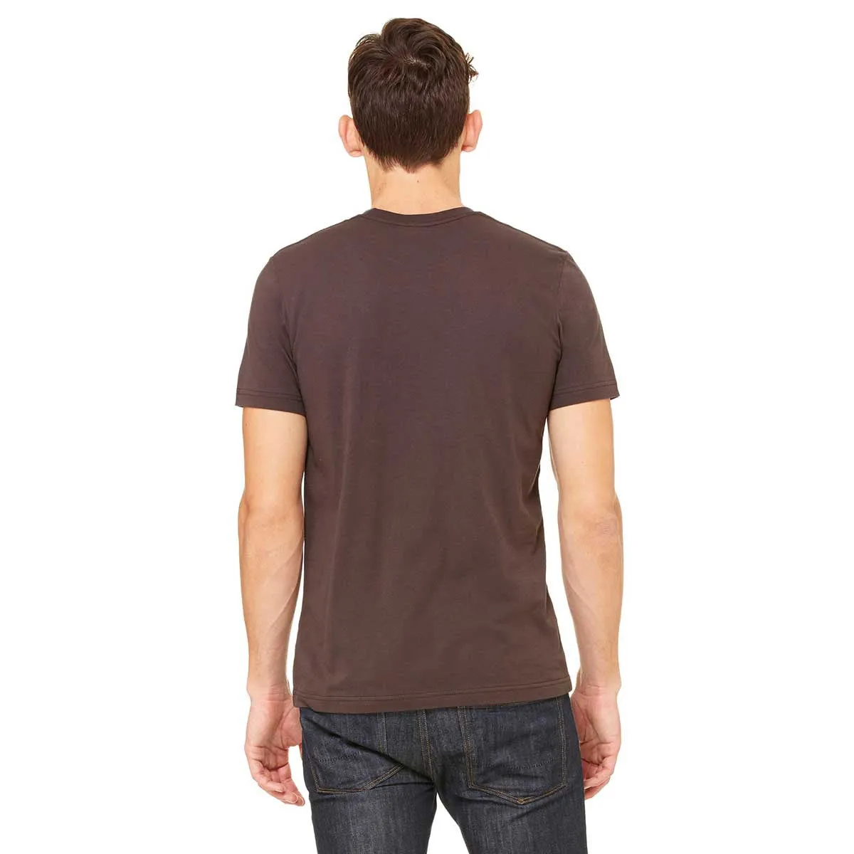 Bella   Canvas Unisex Brown Made in the USA Jersey Short-Sleeve T-Shirt