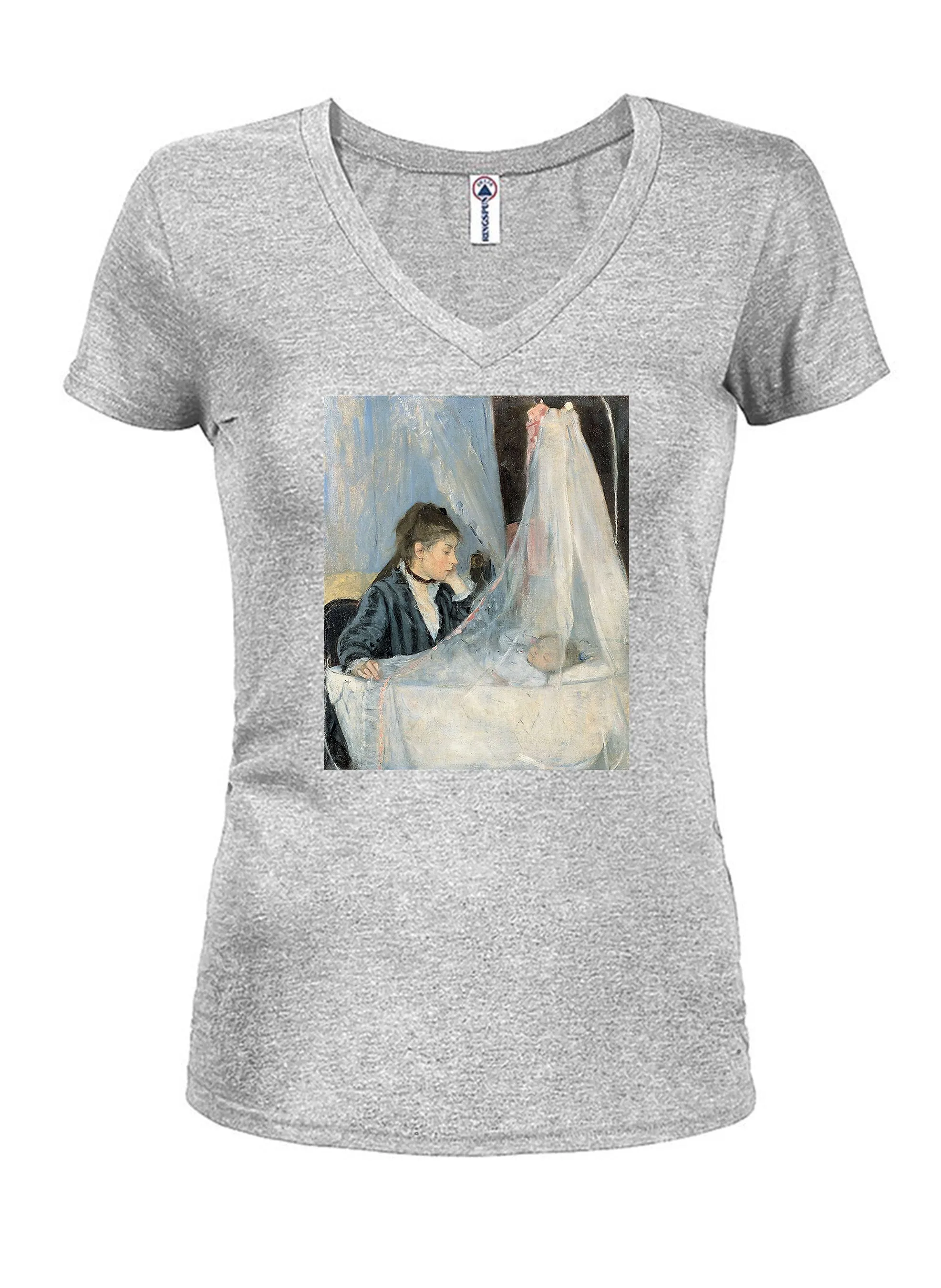 Berthe Morisot - The Cradle Juniors V Neck T-Shirt