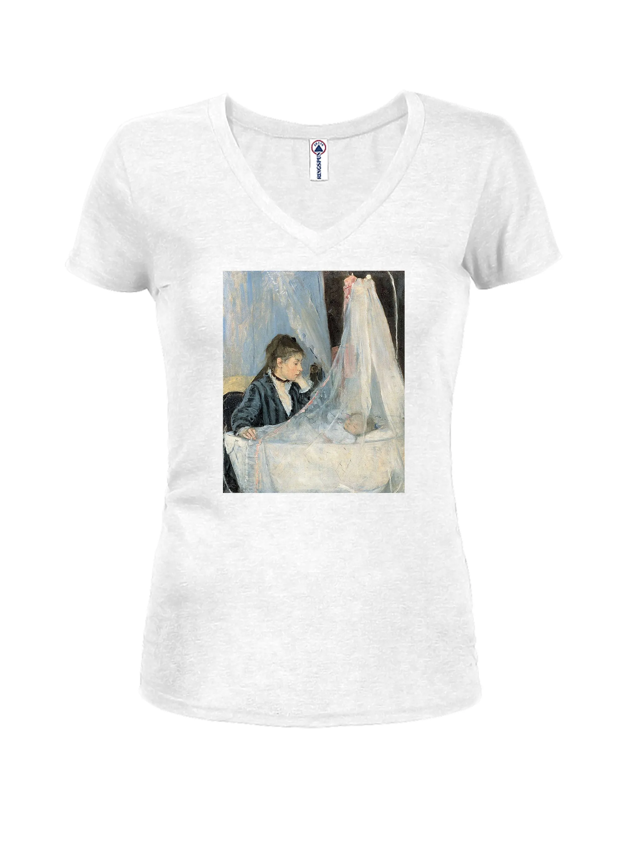 Berthe Morisot - The Cradle Juniors V Neck T-Shirt