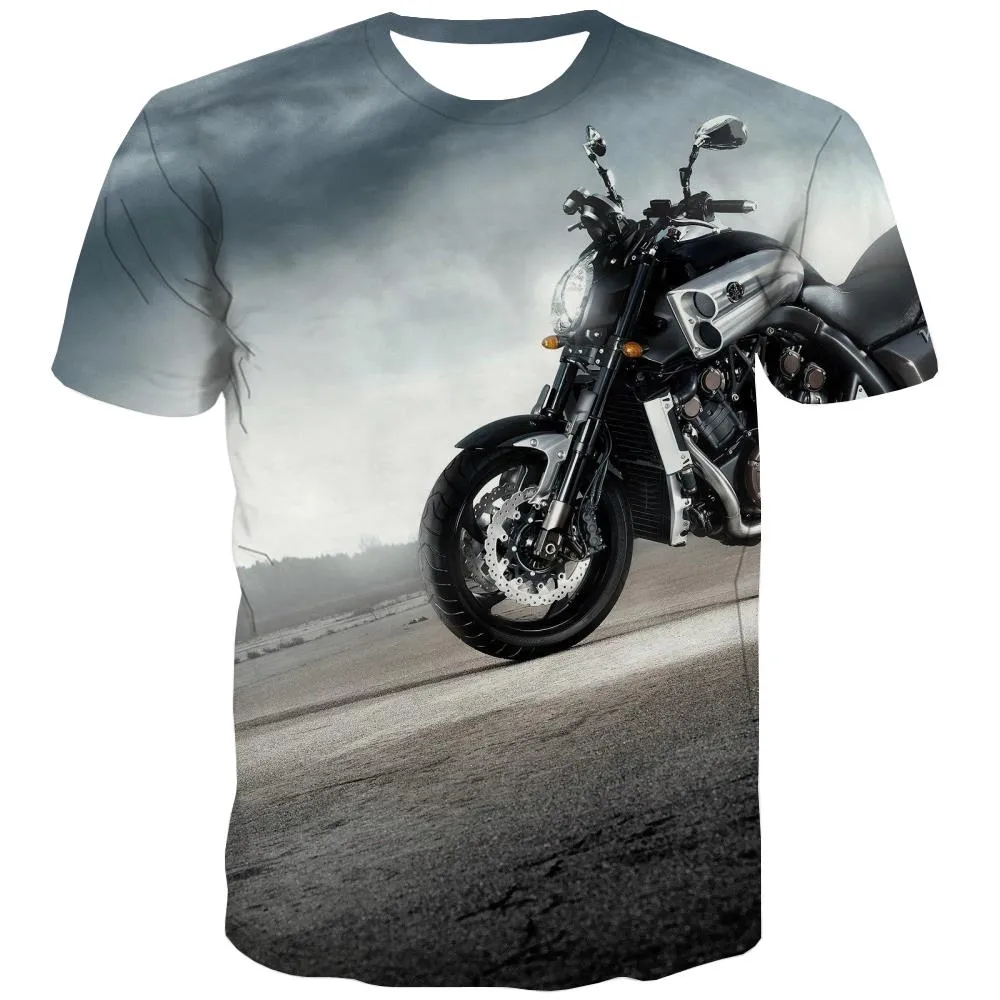 Bicycle T-shirt Men Metal T-shirts Graphic City Tshirt Anime Psychedelic Tshirts Novelty