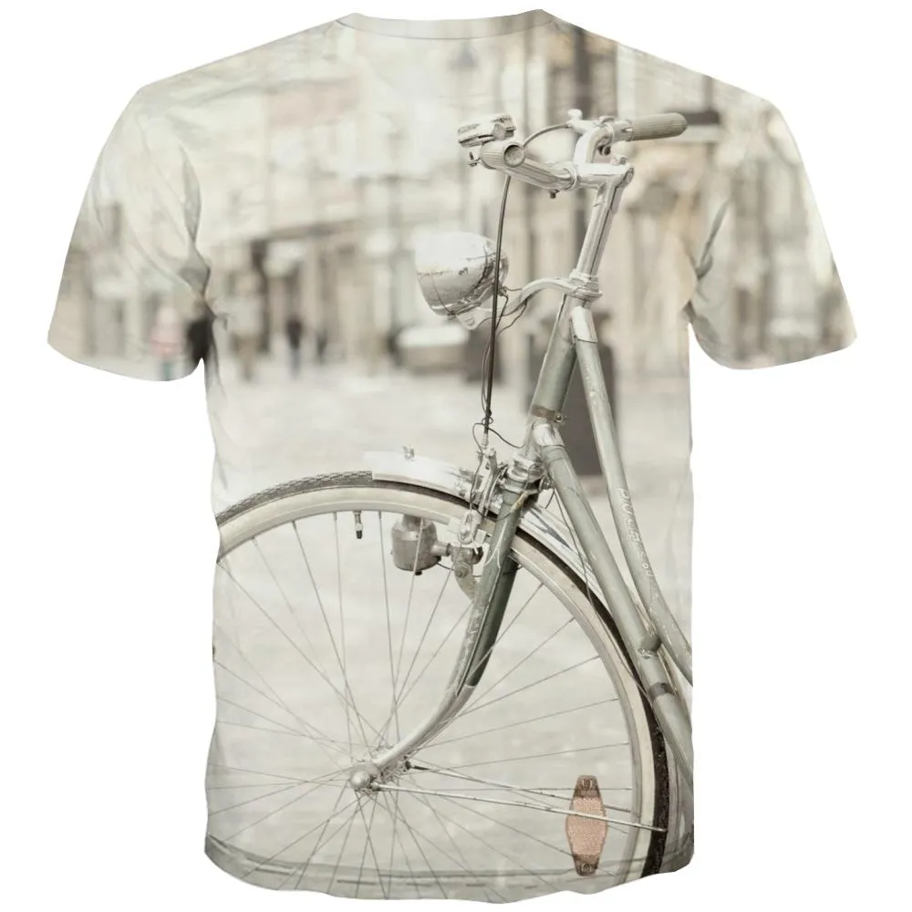 Bicycle T shirts Men Metal T shirts Funny City Tshirt Anime Psychedelic Tshirts Cool